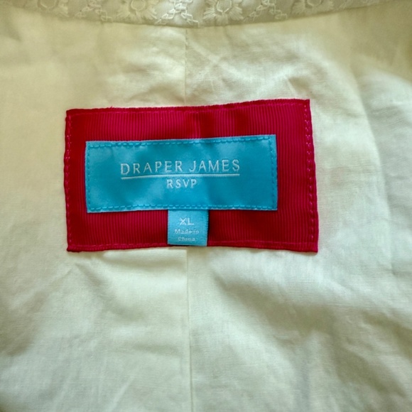 Women's Draper James Eyelet Textured Notch Lapel Blazer Jacket XL - Picture 2 of 8